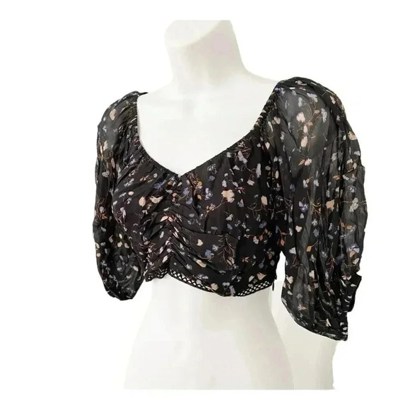 NWT Ba&sh Topaz Crop Floral Top size XS - Picture 4 of 15